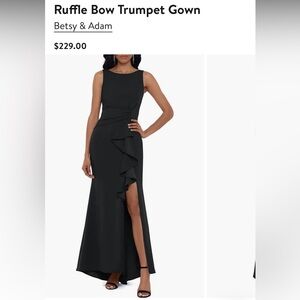 Betsy and Adam long formal black dress.  Great mother of the bride dress.